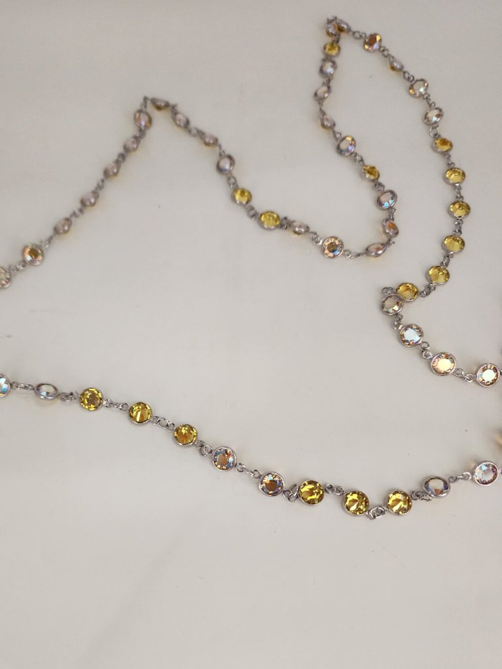 Touchstone Crystal Lemon Shimmer Chanelle Necklace